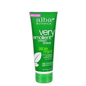 Aloe Mint Alba Botanica Very Emollient Cream Shave Cool Conditioning Vegan Tube